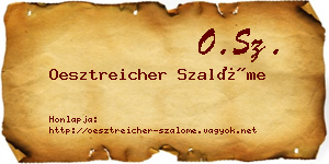 Oesztreicher Szalóme névjegykártya